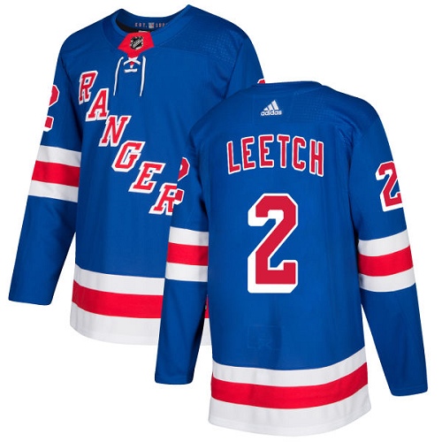 Adidas Rangers #2 Brian Leetch Royal Blue Home Authentic Stitched NHL Jersey - Click Image to Close